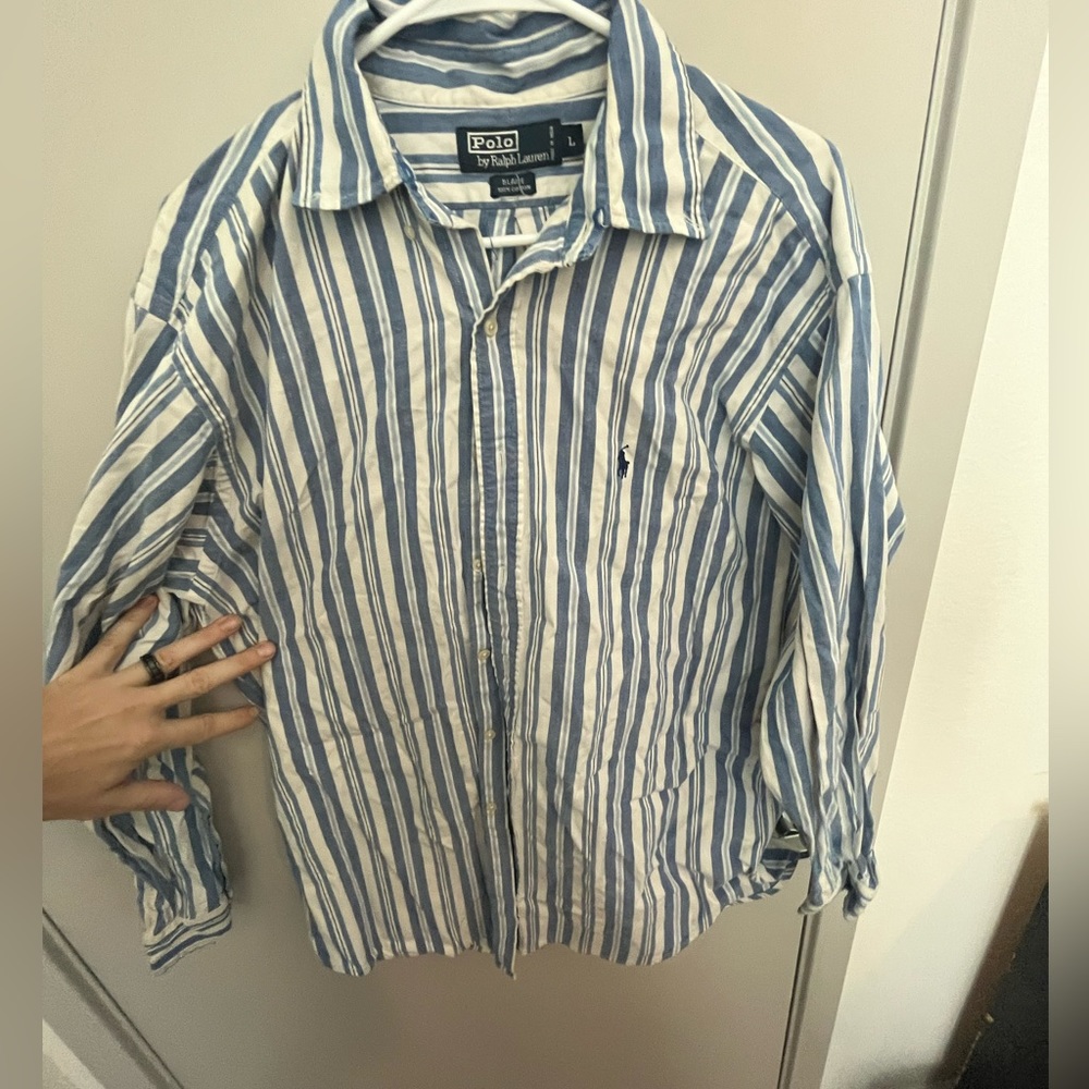 Ralph Lauren Polo Long Sleeve Button Up Men’s Large Striped